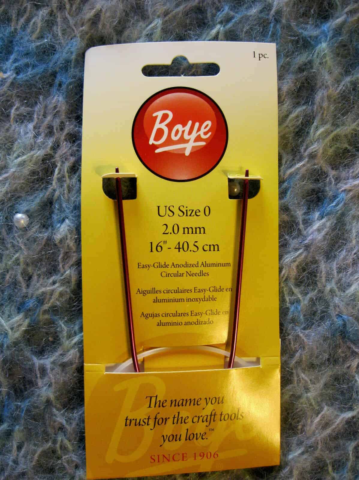 BOYE Size 0 Circular Knitting Needles, 16 inches - Chappy's Fiber Arts and  Crafts