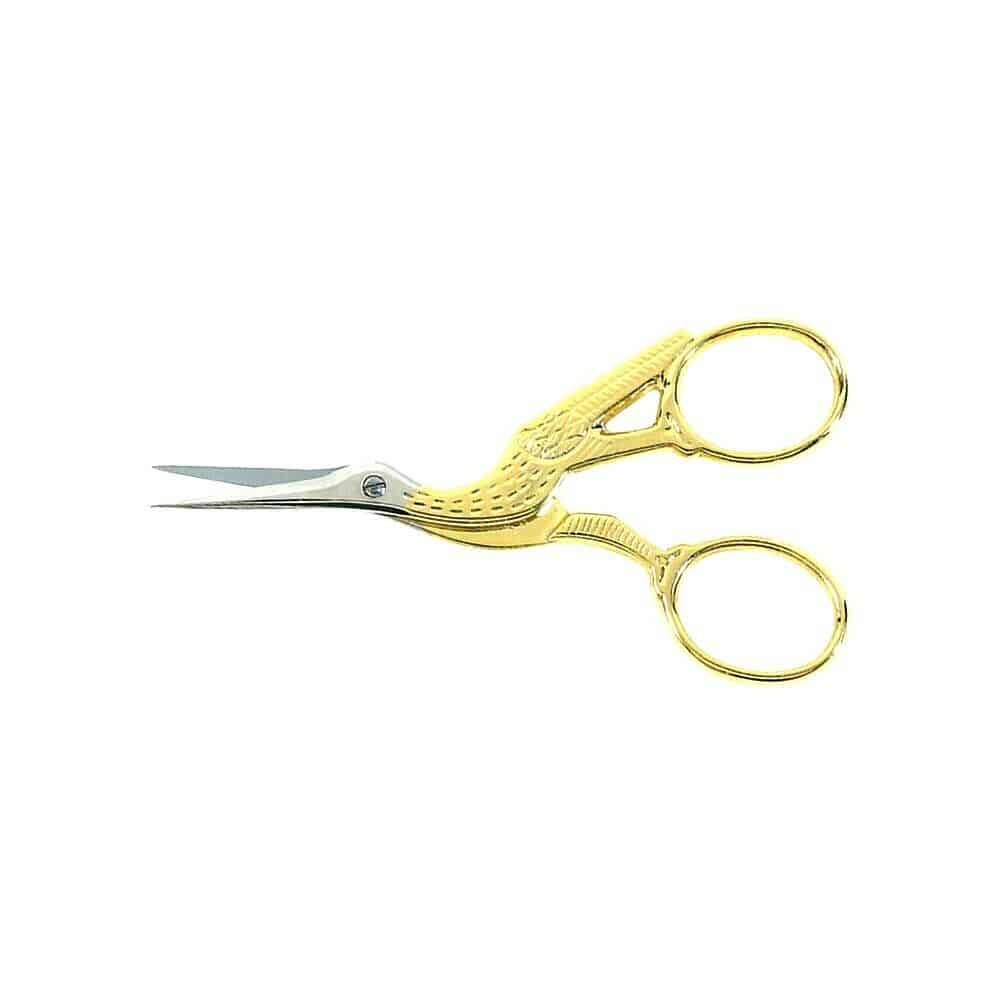 3 1/2 Gold Stork Embroidery Scissors