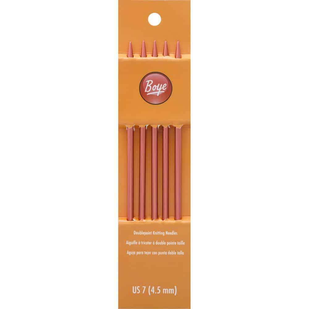 BOYE Size 7, Double Point Knitting Needles, Set of 5 - Chappy's Fiber Arts  and Crafts